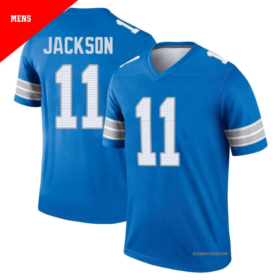 Men's Lucky Jackson ＃11 Detroit Lions Blue Legend 2nd Jersey
