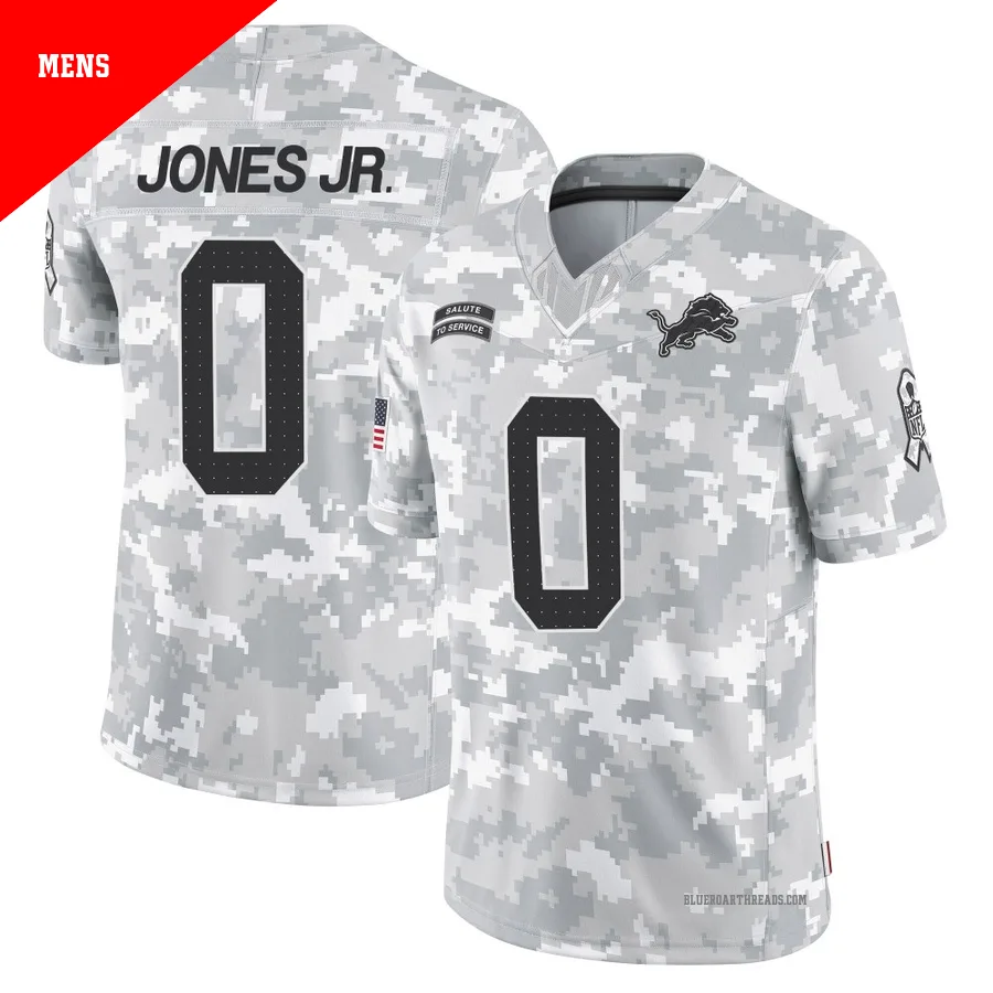 Men's Marvin Jones Jr. ＃0 Detroit Lions Arctic Camo Limited 2024 Salute to Service Jersey