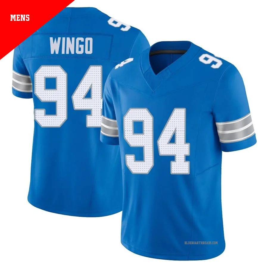 Men's Mekhi Wingo ＃94 Detroit Lions Blue Limited Vapor F.U.S.E. 2nd Jersey