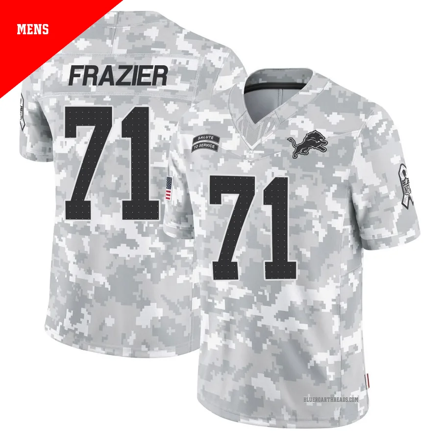 Men's Miles Frazier ＃71 Detroit Lions Arctic Camo Limited 2024 Salute to Service Jersey