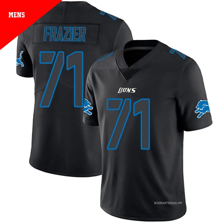 Men's Miles Frazier ＃71 Detroit Lions Black Impact Limited Jersey