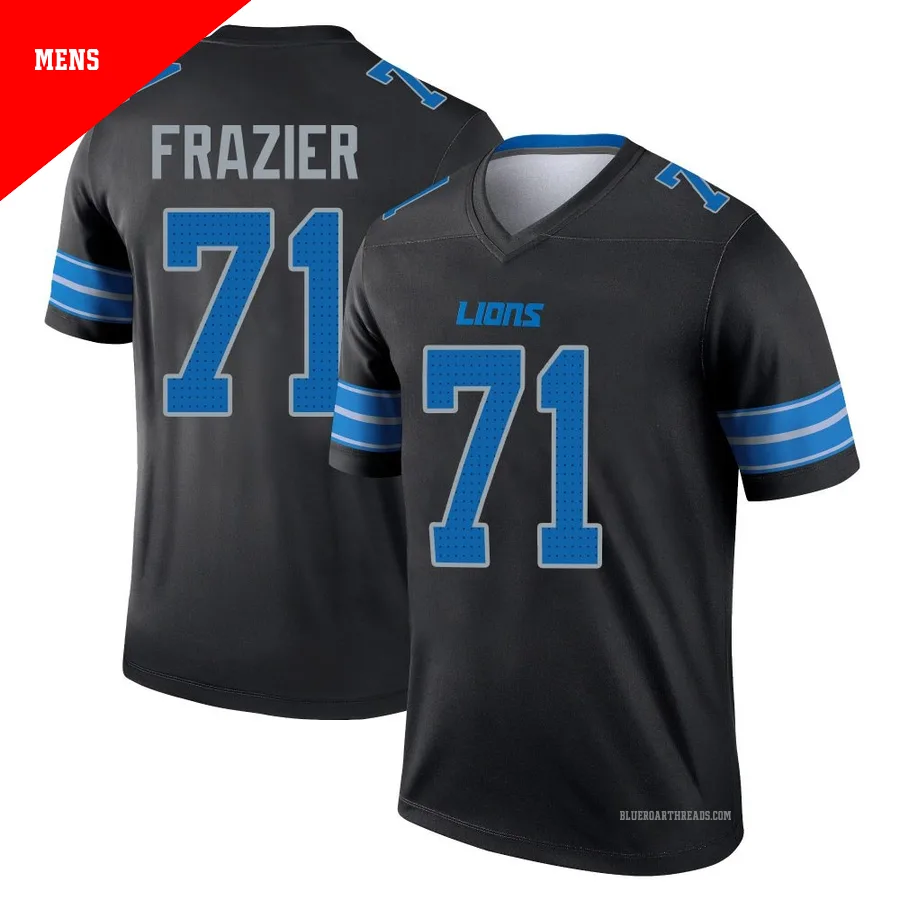 Men's Miles Frazier ＃71 Detroit Lions Black Legend Jersey