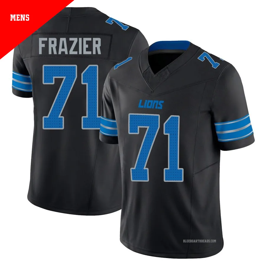 Men's Miles Frazier ＃71 Detroit Lions Black Limited Alternate Vapor F.U.S.E. 2nd Jersey
