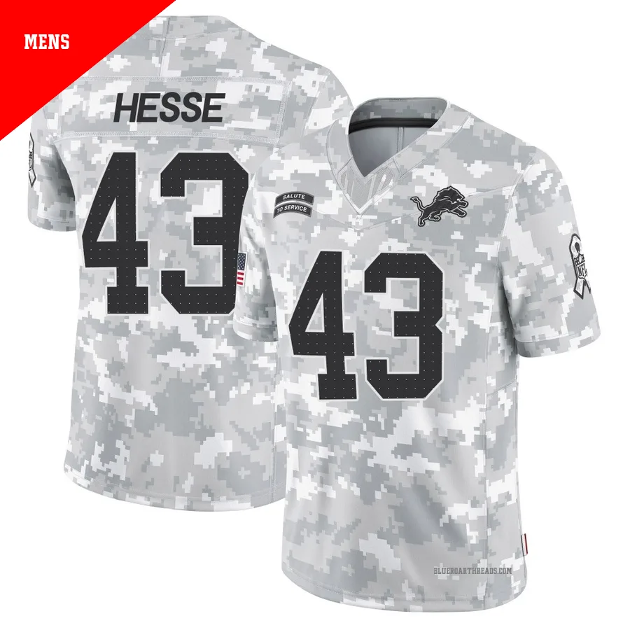 Men's Parker Hesse ＃43 Detroit Lions Arctic Camo Limited 2024 Salute to Service Jersey