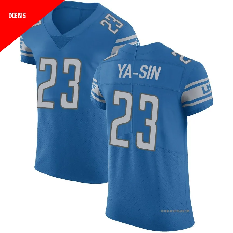 Men's Rock Ya-Sin ＃23 Detroit Lions Blue Elite Team Color Vapor Untouchable Jersey