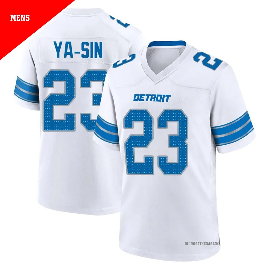 Men's Rock Ya-Sin ＃23 Detroit Lions White Game 2nd Jersey