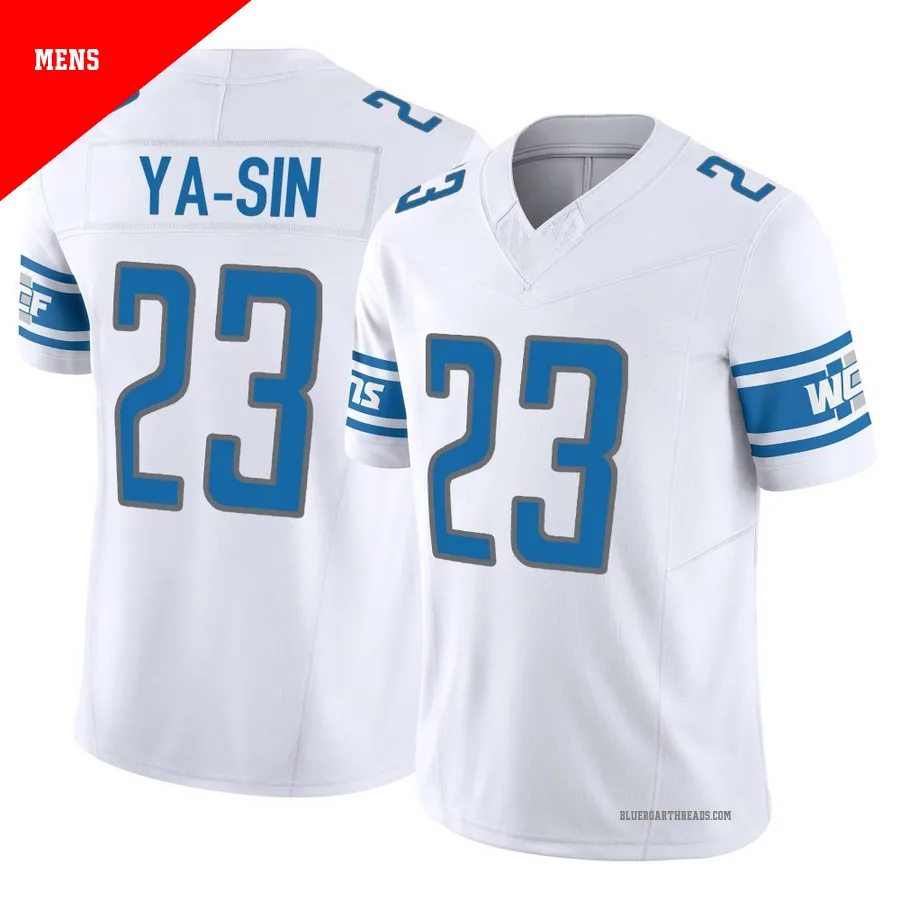 Men's Rock Ya-Sin ＃23 Detroit Lions White Limited Vapor F.U.S.E. Jersey