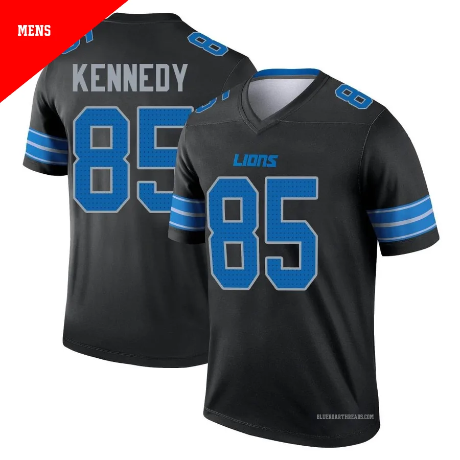 Men's Tom Kennedy ＃85 Detroit Lions Black Legend Jersey