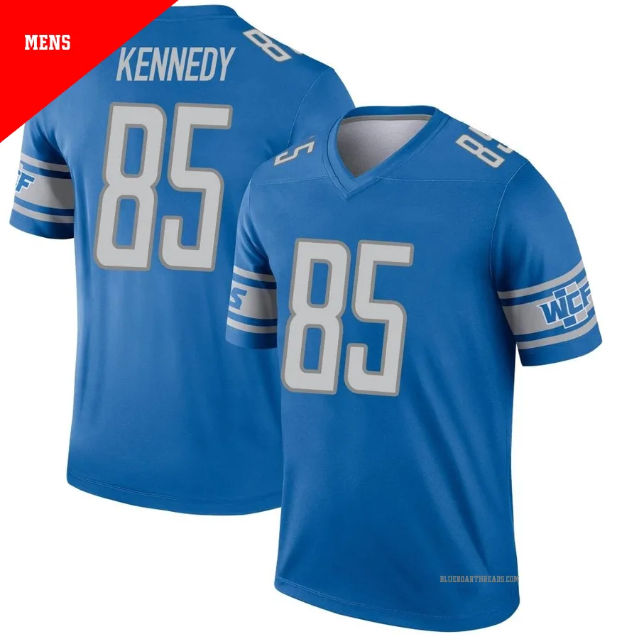 Men's Tom Kennedy ＃85 Detroit Lions Blue Legend Jersey