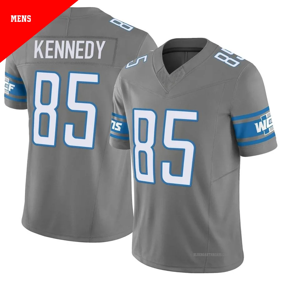 Men's Tom Kennedy ＃85 Detroit Lions Limited Silver Vapor F.U.S.E. Jersey