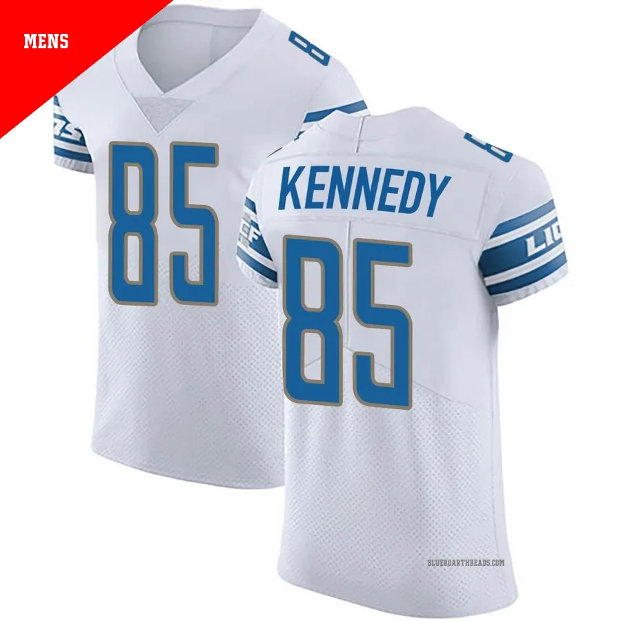 Men's Tom Kennedy ＃85 Detroit Lions White Elite Vapor Untouchable Jersey