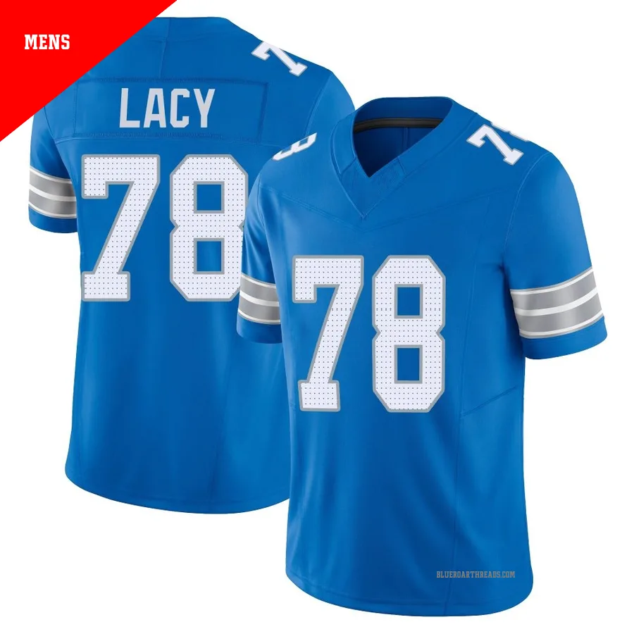 Men's Tyler Lacy ＃78 Detroit Lions Blue Limited Vapor F.U.S.E. 2nd Jersey