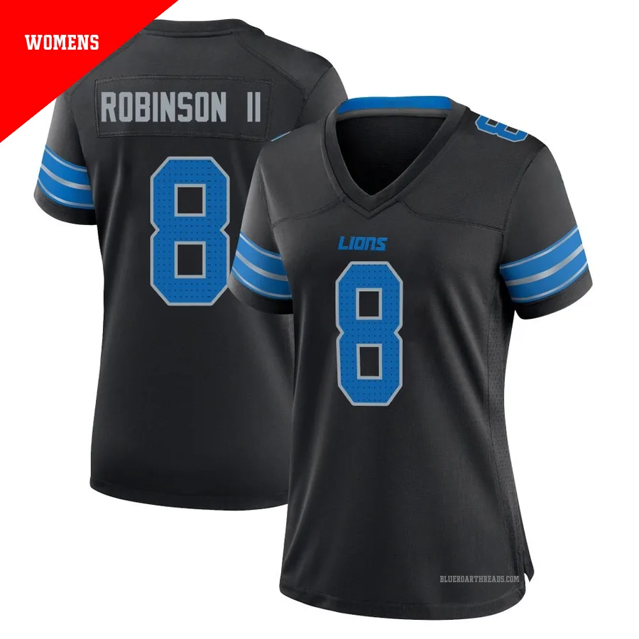 Women's Allen Robinson ＃8 Detroit Lions Black Game Alternate 2nd Jersey