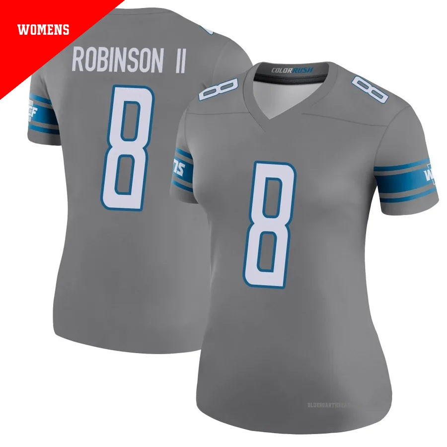 Women's Allen Robinson ＃8 Detroit Lions Legend Color Rush Steel Jersey