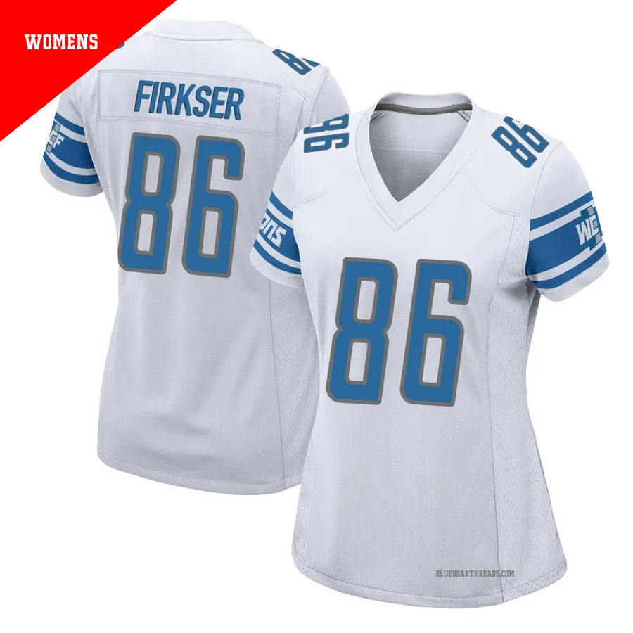 Women's Anthony Firkser ＃86 Detroit Lions White Game Jersey