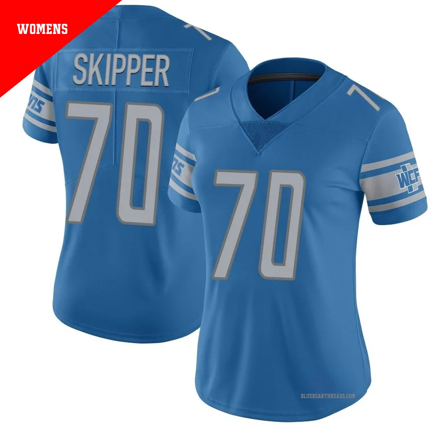 Women's Dan Skipper ＃70 Detroit Lions Blue Limited Team Color Vapor Untouchable Jersey