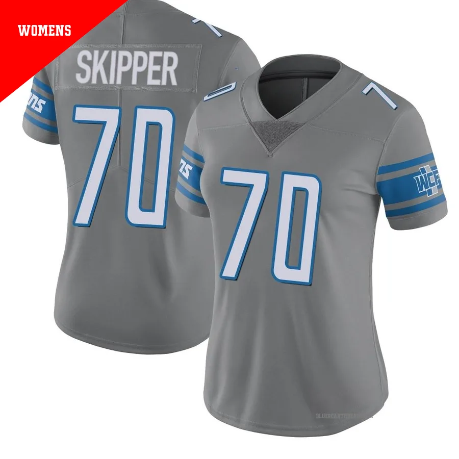 Women's Dan Skipper ＃70 Detroit Lions Limited Color Rush Steel Jersey