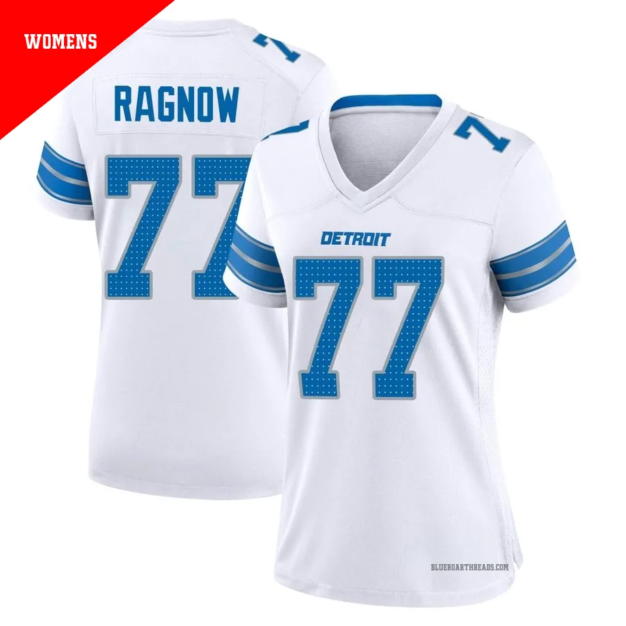 Women's Frank Ragnow ＃77 Detroit Lions White Game 2nd Jersey