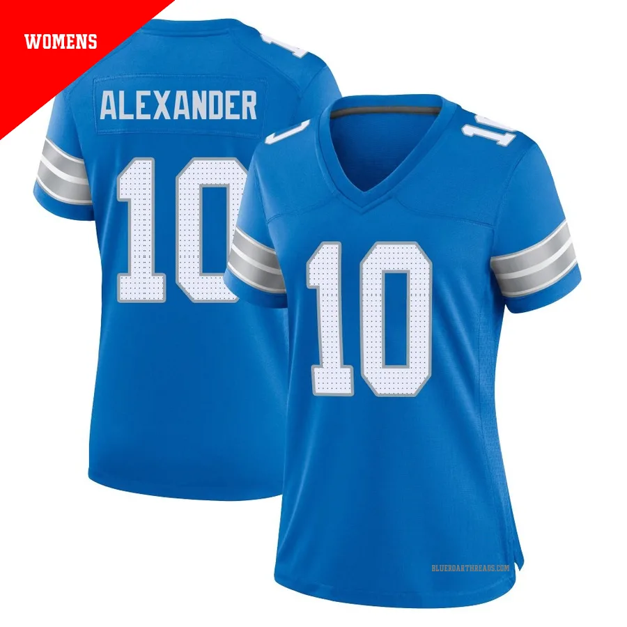 Women's Kwon Alexander ＃10 Detroit Lions Blue Game 2nd Jersey