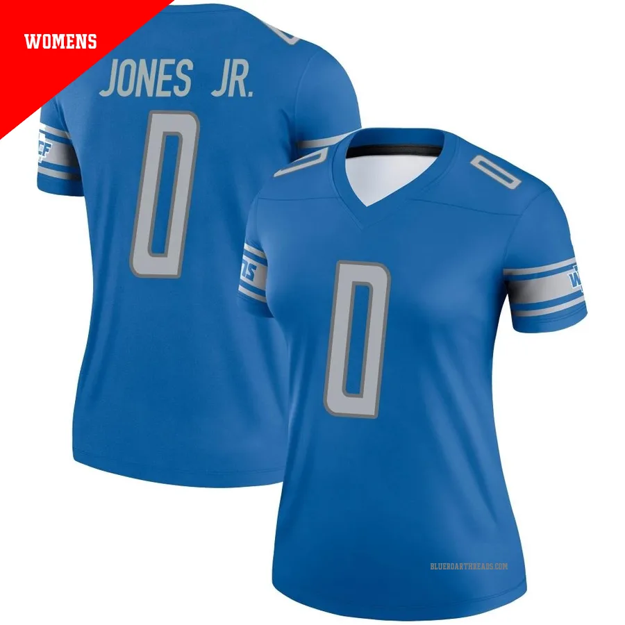 Women's Marvin Jones Jr. ＃0 Detroit Lions Blue Legend Jersey