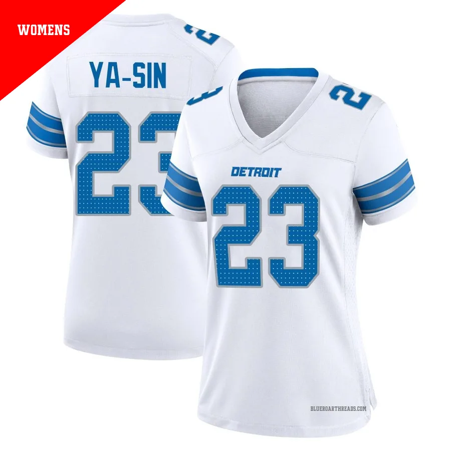 Women's Rock Ya-Sin ＃23 Detroit Lions White Game 2nd Jersey