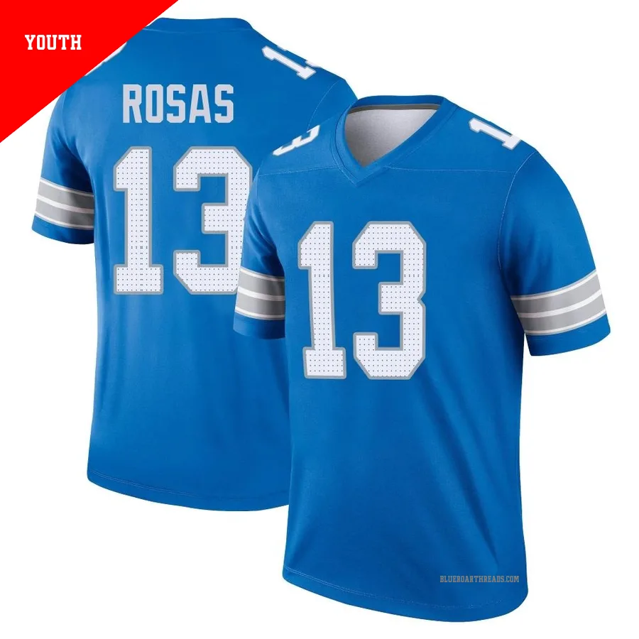 Youth Aldrick Rosas ＃13 Detroit Lions Blue Legend 2nd Jersey