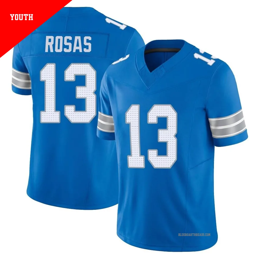 Youth Aldrick Rosas ＃13 Detroit Lions Blue Limited Vapor F.U.S.E. 2nd Jersey