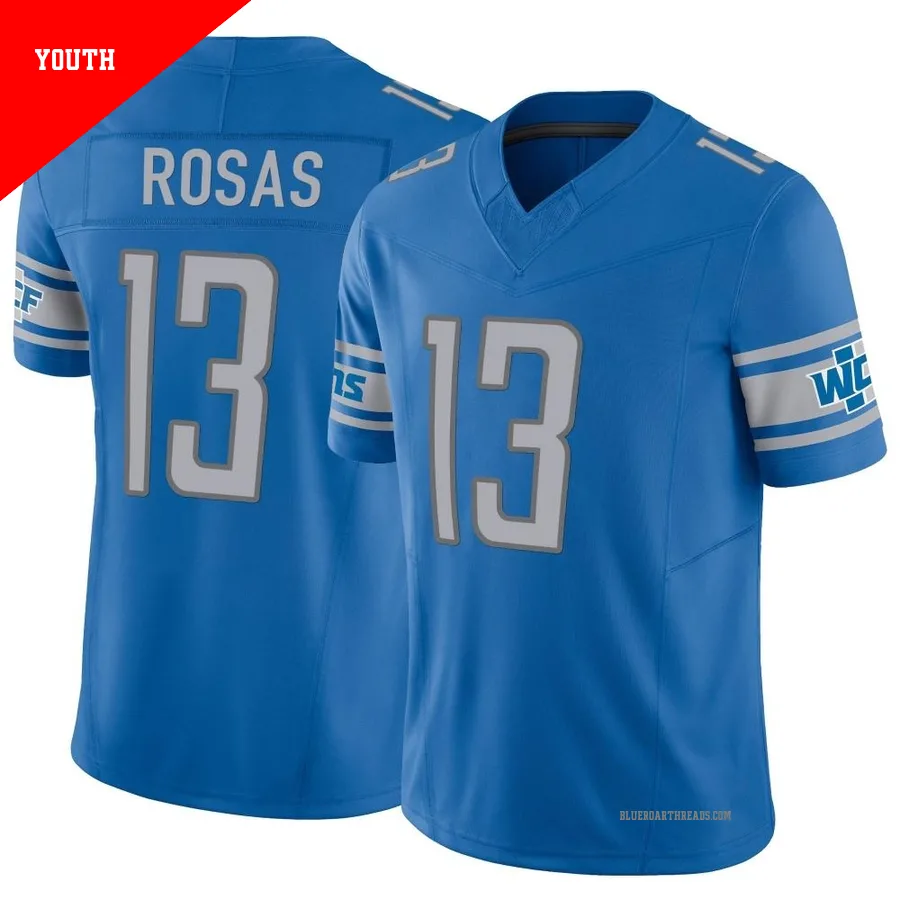Youth Aldrick Rosas ＃13 Detroit Lions Blue Limited Vapor F.U.S.E. Jersey