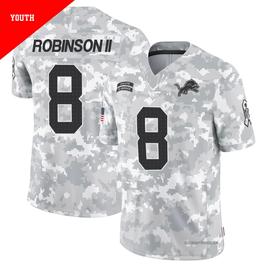 Youth Allen Robinson ＃8 Detroit Lions Arctic Camo Limited 2024 Salute to Service Jersey