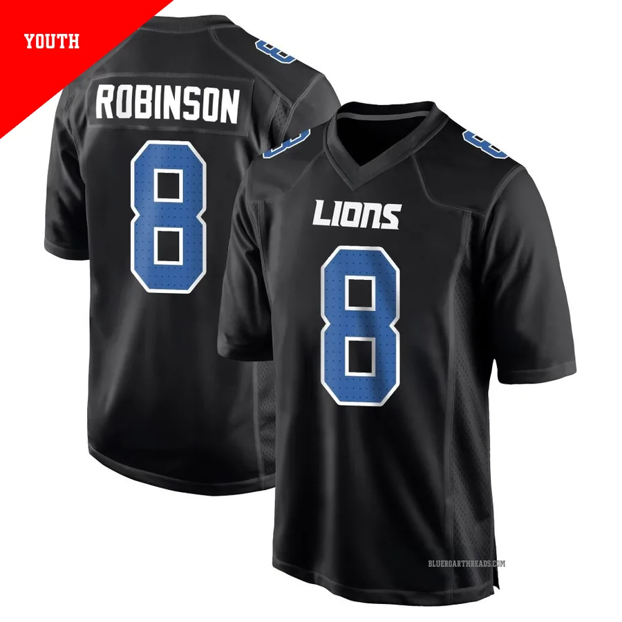 Youth Allen Robinson ＃8 Detroit Lions Black Game Carbon Fashion Jersey