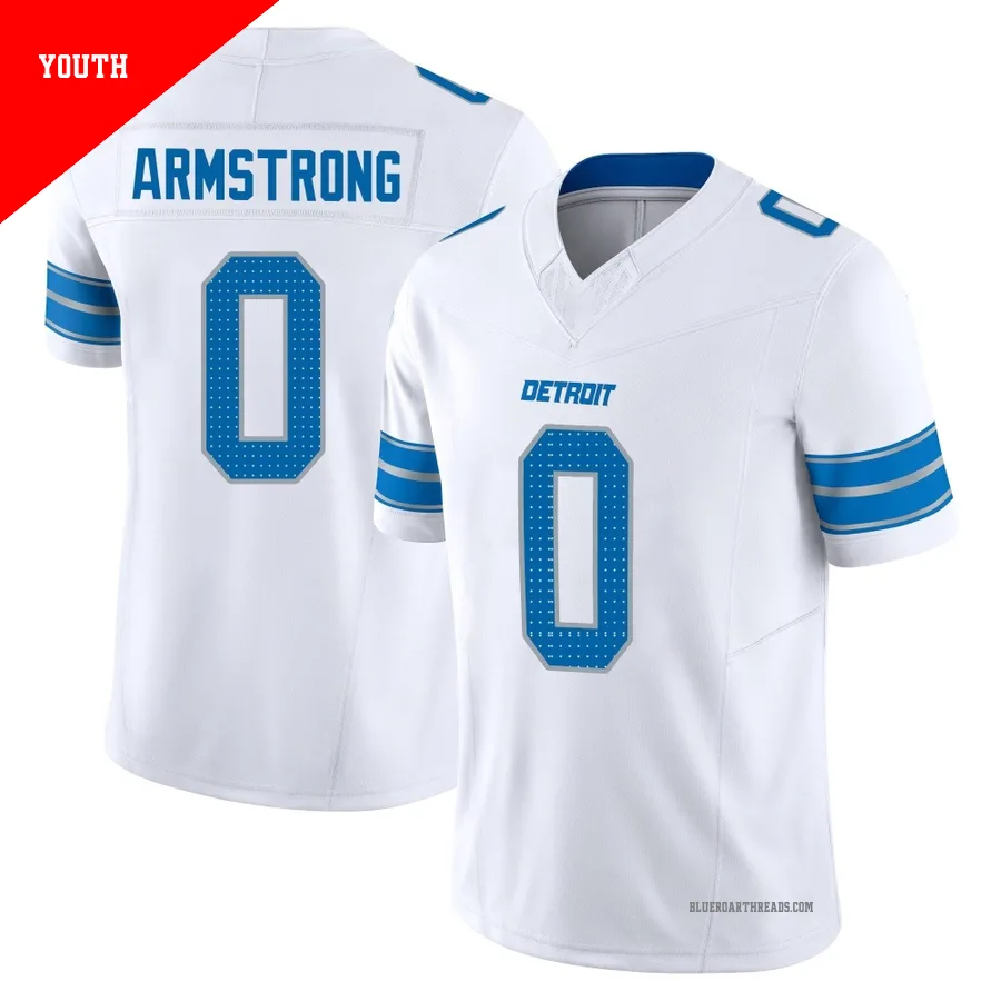 Youth Andrew Armstrong ＃0 Detroit Lions White Limited Vapor F.U.S.E. 2nd Jersey