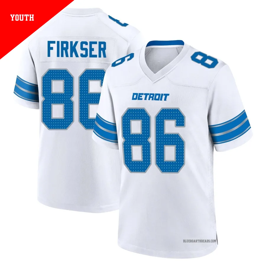 Youth Anthony Firkser ＃86 Detroit Lions White Game 2nd Jersey