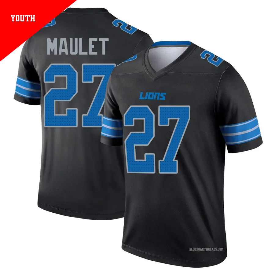 Youth Arthur Maulet ＃27 Detroit Lions Black Legend Jersey