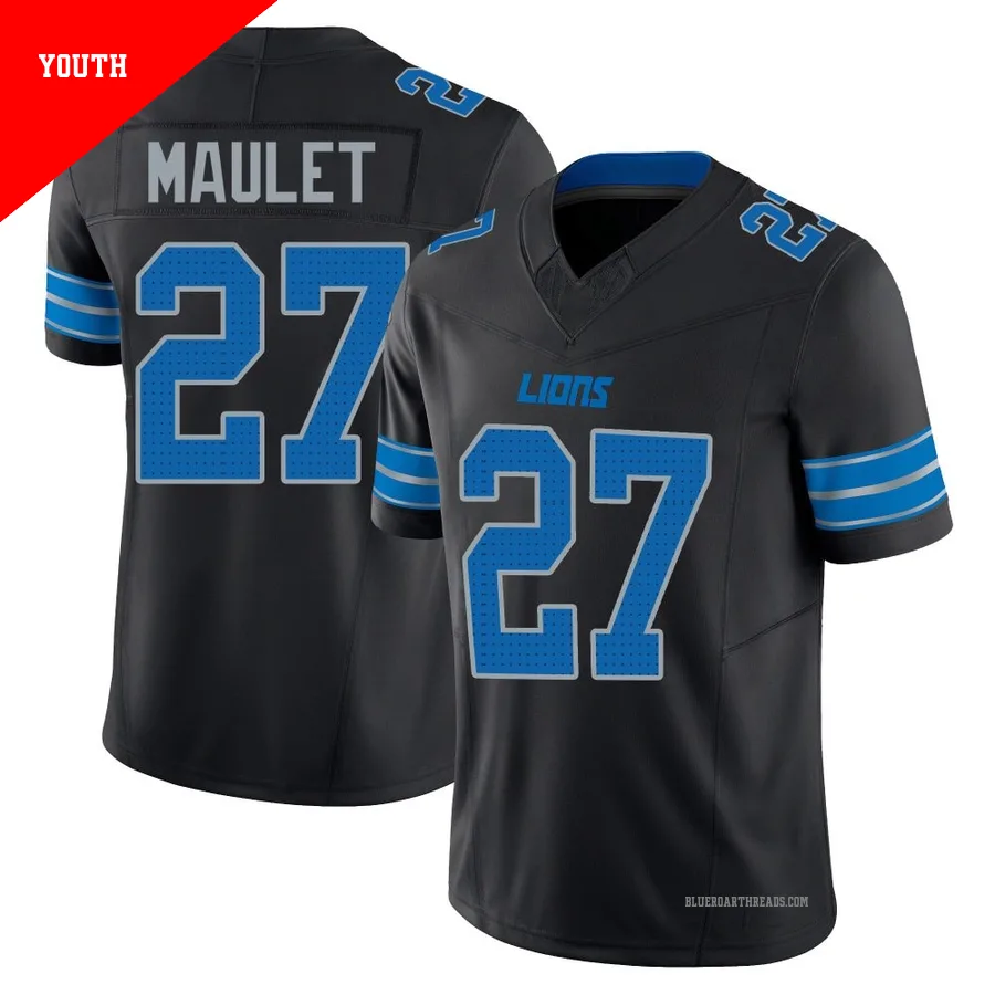 Youth Arthur Maulet ＃27 Detroit Lions Black Limited Alternate Vapor F.U.S.E. 2nd Jersey
