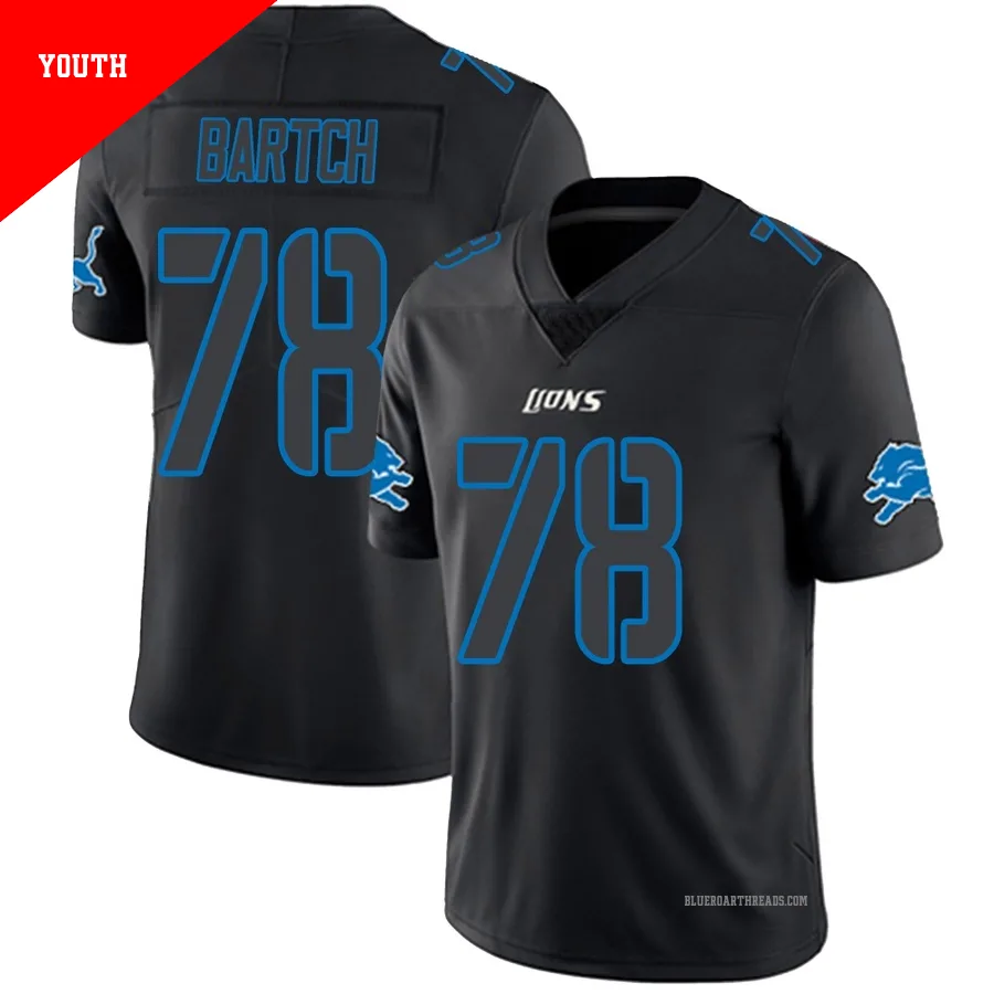 Youth Ben Bartch ＃78 Detroit Lions Black Impact Limited Jersey