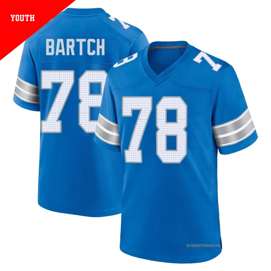 Youth Ben Bartch ＃78 Detroit Lions Blue Game 2nd Jersey