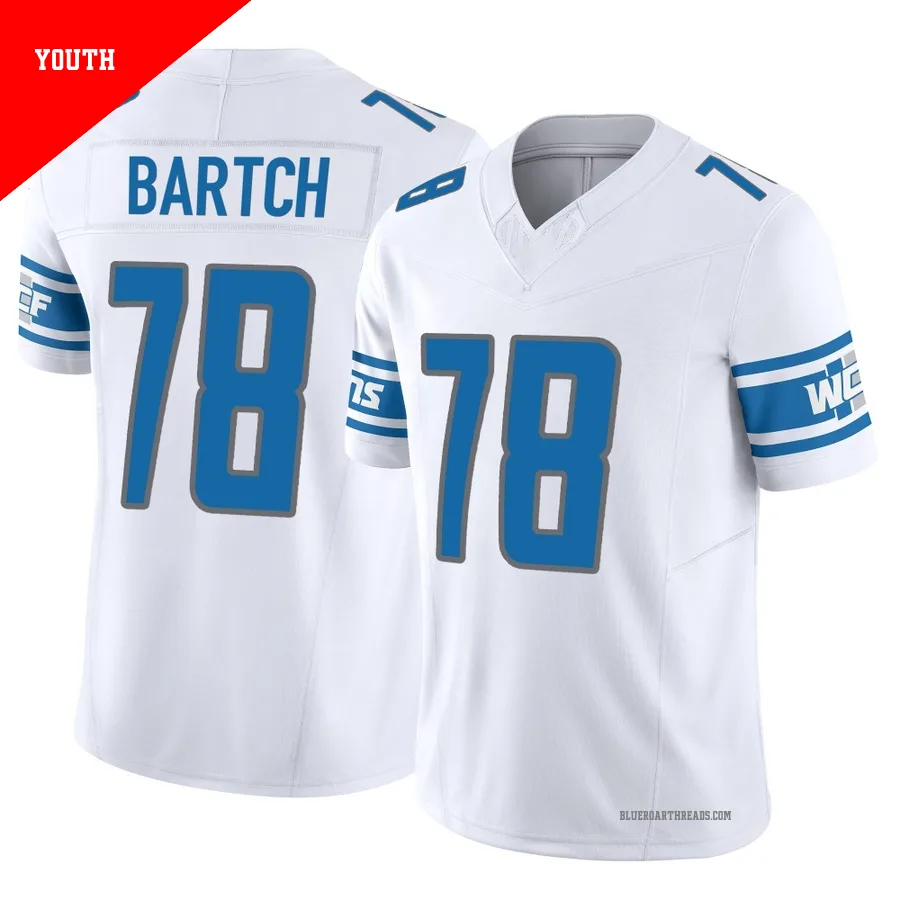 Youth Ben Bartch ＃78 Detroit Lions White Limited Vapor F.U.S.E. Jersey
