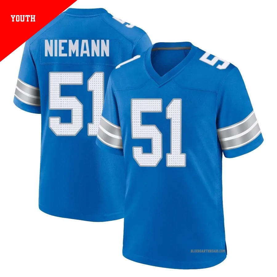 Youth Ben Niemann ＃51 Detroit Lions Blue Game 2nd Jersey