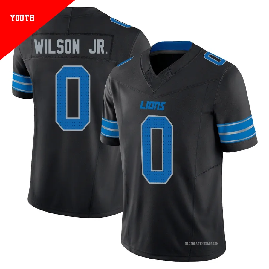 Youth Cedrick Wilson Jr. ＃0 Detroit Lions Black Limited Alternate Vapor F.U.S.E. 2nd Jersey
