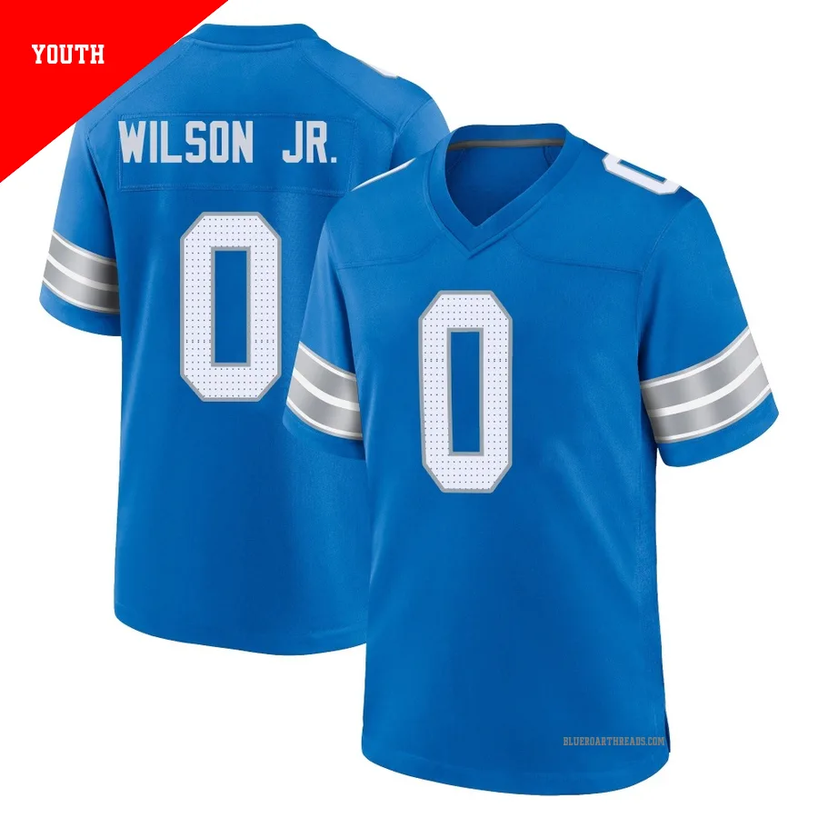Youth Cedrick Wilson Jr. ＃0 Detroit Lions Blue Game 2nd Jersey