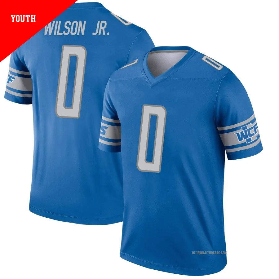 Youth Cedrick Wilson Jr. ＃0 Detroit Lions Blue Legend Jersey