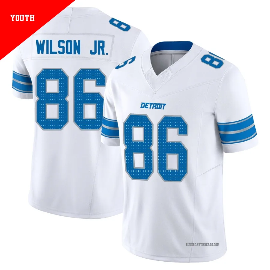 Youth Cedrick Wilson Jr. ＃86 Detroit Lions White Limited Vapor F.U.S.E. 2nd Jersey