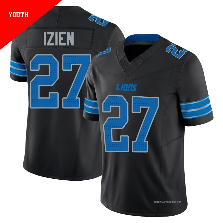 Youth Christian Izien ＃27 Detroit Lions Black Limited Alternate Vapor F.U.S.E. 2nd Jersey
