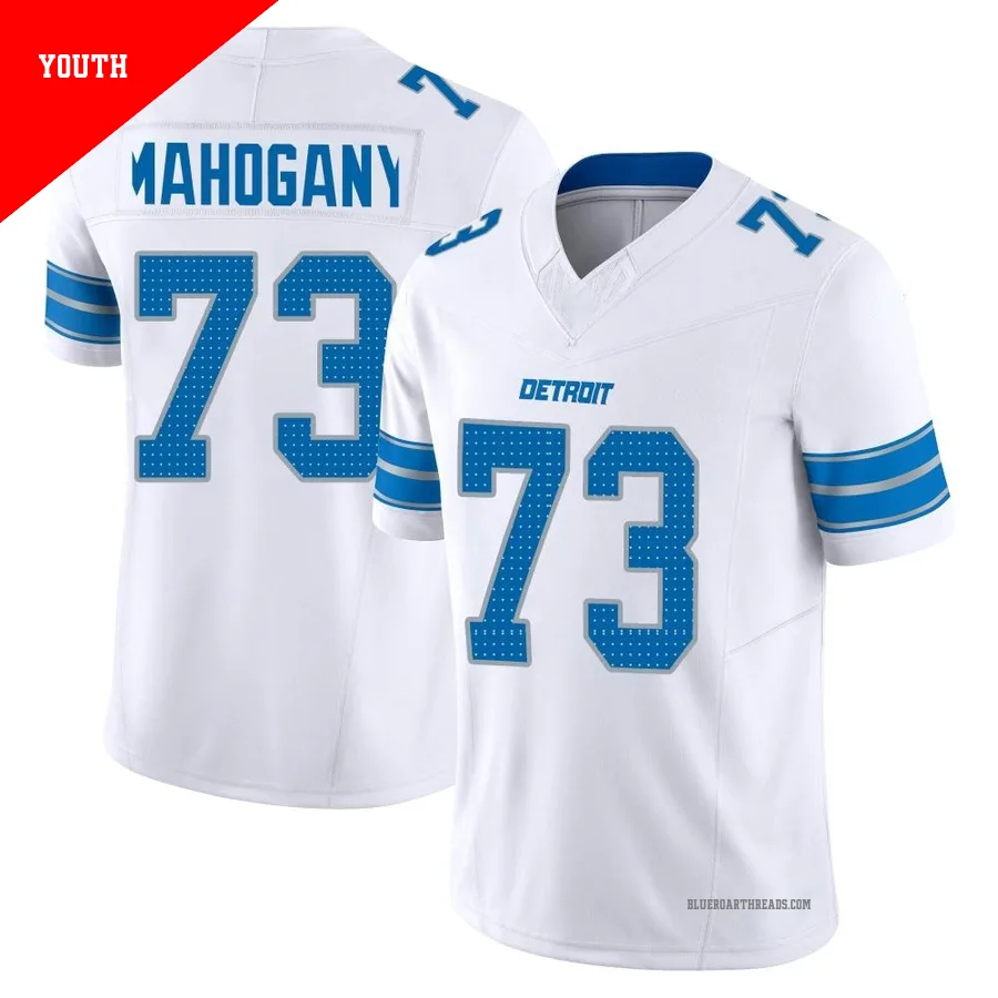 Youth Christian Mahogany ＃73 Detroit Lions White Limited Vapor F.U.S.E. 2nd Jersey