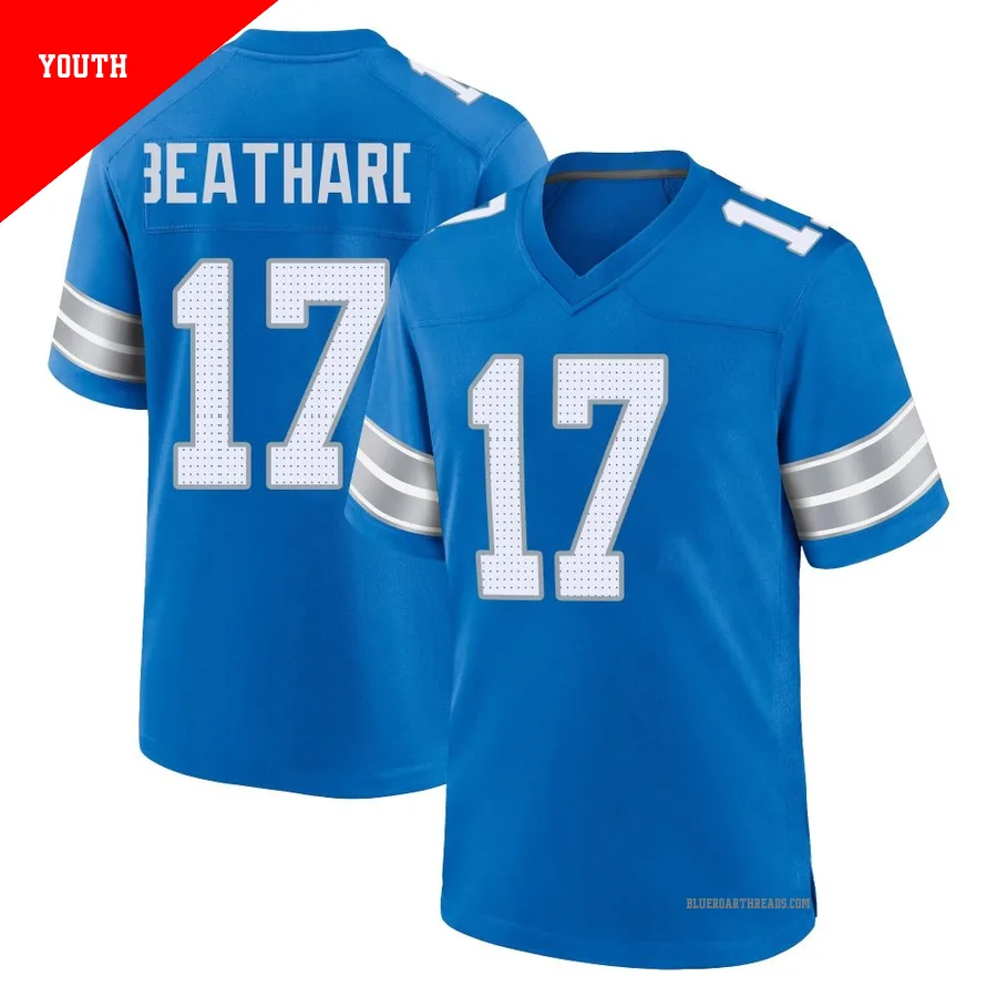 Youth C.J. Beathard ＃17 Detroit Lions Blue Game 2nd Jersey