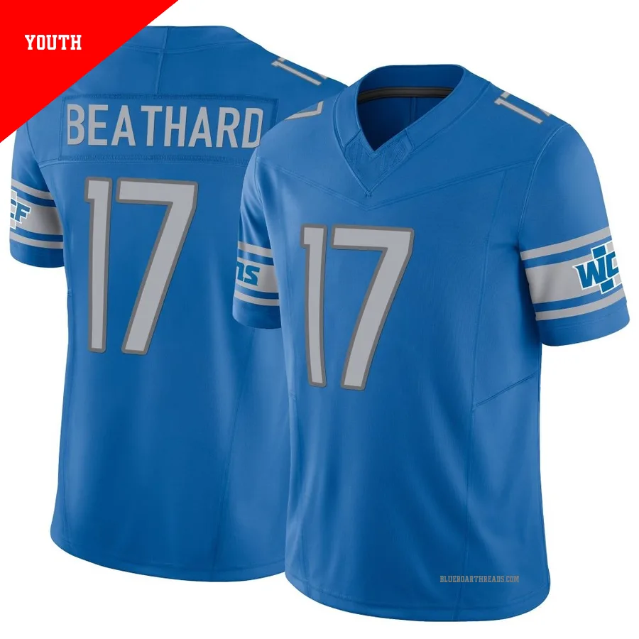 Youth C.J. Beathard ＃17 Detroit Lions Blue Limited Vapor F.U.S.E. Jersey