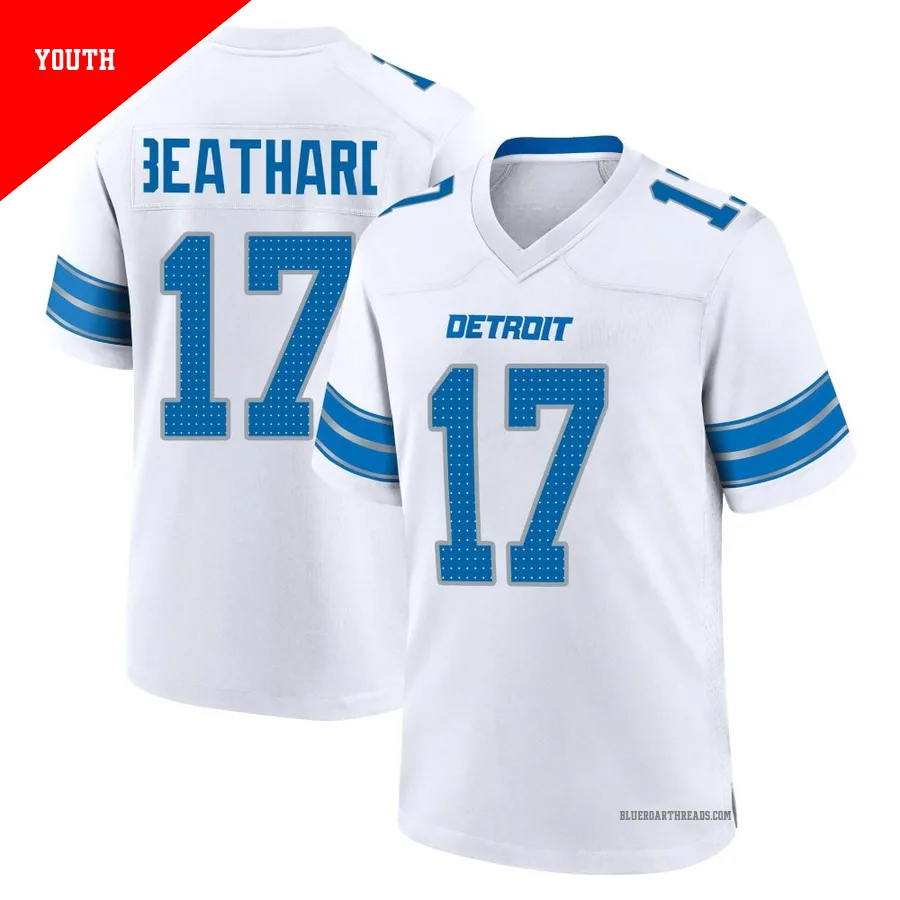 Youth C.J. Beathard ＃17 Detroit Lions White Game 2nd Jersey