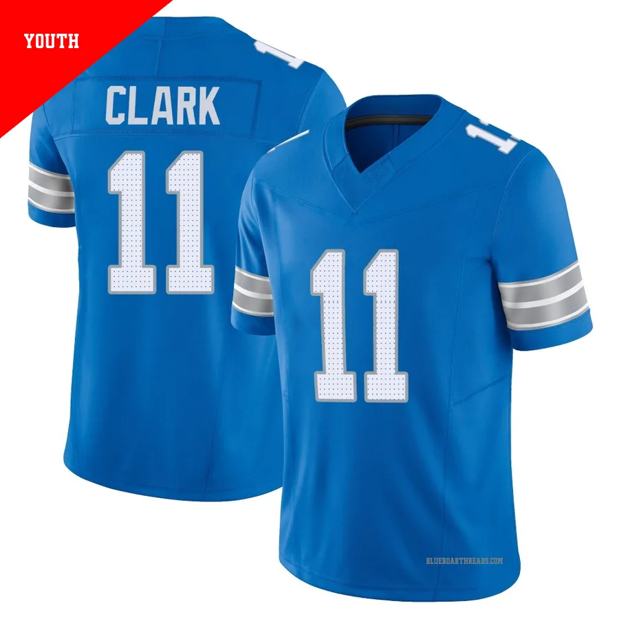 Youth Damone Clark ＃11 Detroit Lions Blue Limited Vapor F.U.S.E. 2nd Jersey