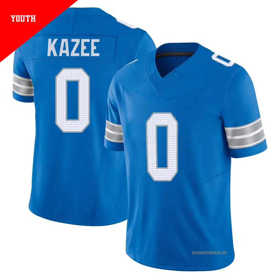 Youth Damontae Kazee ＃0 Detroit Lions Blue Limited Vapor F.U.S.E. 2nd Jersey