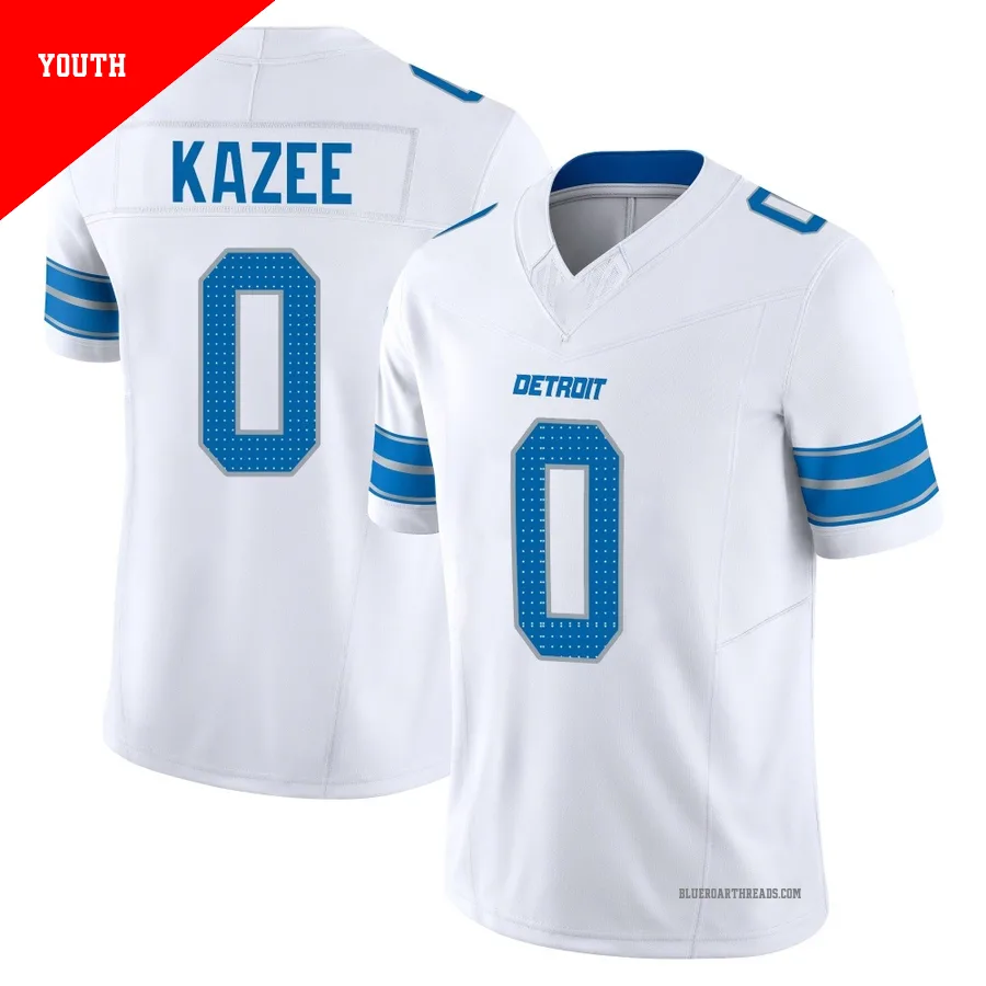 Youth Damontae Kazee ＃0 Detroit Lions White Limited Vapor F.U.S.E. 2nd Jersey